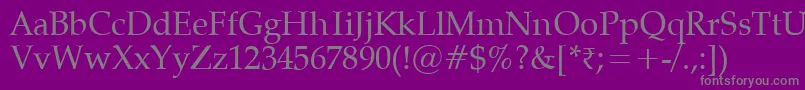 Vaniel Font – Gray Fonts on Purple Background