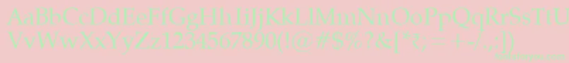 Vaniel Font – Green Fonts on Pink Background
