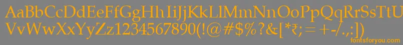 Vaniel-Schriftart – Orangefarbene Schriften auf grauem Hintergrund