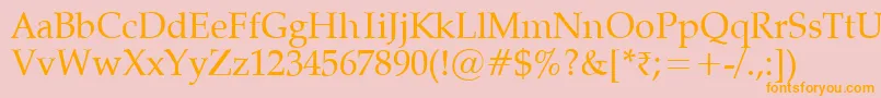 Vaniel Font – Orange Fonts on Pink Background