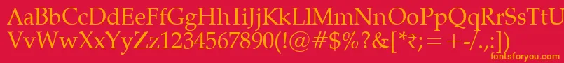 Подробнее о шрифте Vaniel Шрифт Vaniel – оранжевые шрифты на красном фоне