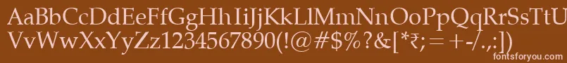 Vaniel Font – Pink Fonts on Brown Background