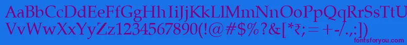 Vaniel Font – Purple Fonts on Blue Background