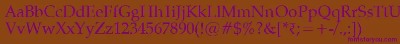 Vaniel Font – Purple Fonts on Brown Background