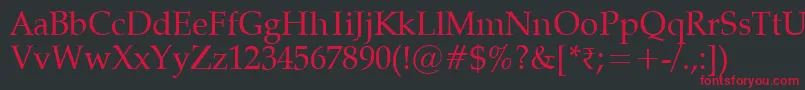 Vaniel Font – Red Fonts on Black Background