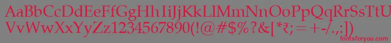 Vaniel Font – Red Fonts on Gray Background