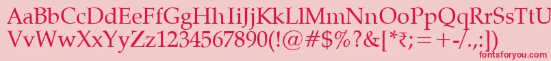 Vaniel Font – Red Fonts on Pink Background