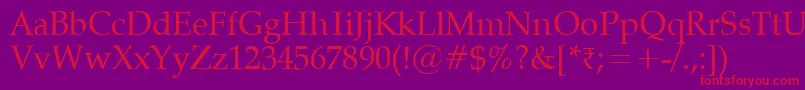 Vaniel Font – Red Fonts on Purple Background