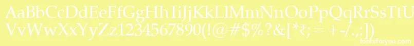 Vaniel Font – White Fonts on Yellow Background
