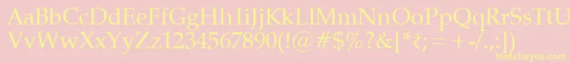 Vaniel Font – Yellow Fonts on Pink Background