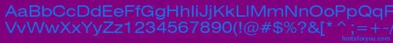 Heliosextc Font – Blue Fonts on Purple Background
