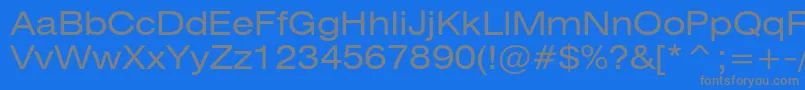 Heliosextc Font – Gray Fonts on Blue Background