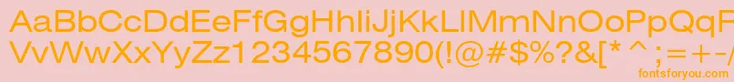Heliosextc Font – Orange Fonts on Pink Background