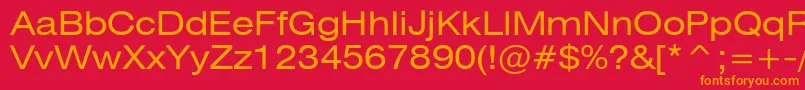 Heliosextc Font – Orange Fonts on Red Background