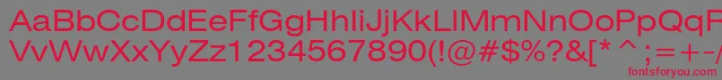 Heliosextc Font – Red Fonts on Gray Background