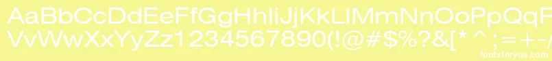 Heliosextc Font – White Fonts on Yellow Background