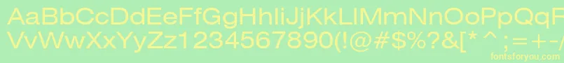 Heliosextc Font – Yellow Fonts on Green Background