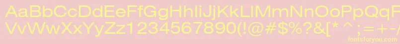 Heliosextc-Schriftart – Gelbe Schriften auf rosa Hintergrund