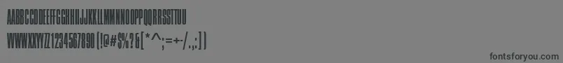 CompressedNarrowLightRegular-Schriftart – Schwarze Schriften auf grauem Hintergrund