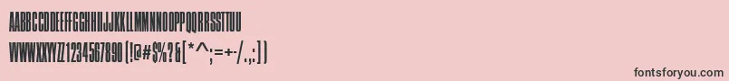 CompressedNarrowLightRegular Font – Black Fonts on Pink Background
