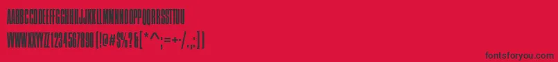 CompressedNarrowLightRegular Font – Black Fonts on Red Background