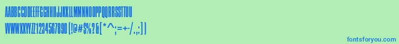 fuente CompressedNarrowLightRegular – Fuentes Azules Sobre Fondo Verde