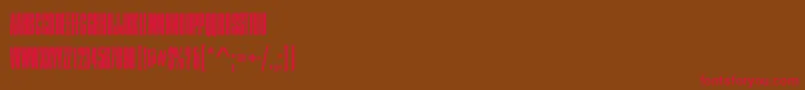 CompressedNarrowLightRegular Font – Red Fonts on Brown Background