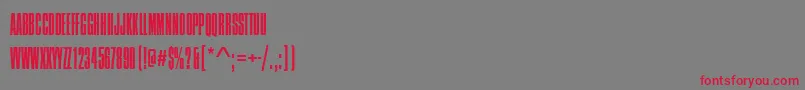 fuente CompressedNarrowLightRegular – Fuentes Rojas Sobre Fondo Gris