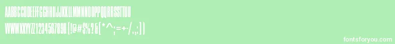fuente CompressedNarrowLightRegular – Fuentes Blancas Sobre Fondo Verde