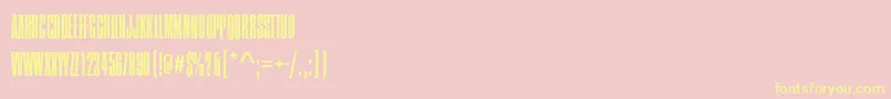 More about CompressedNarrowLightRegular Font CompressedNarrowLightRegular Font – Yellow Fonts on Pink Background