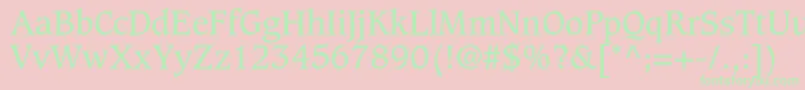 CaxtonstdBook Font – Green Fonts on Pink Background