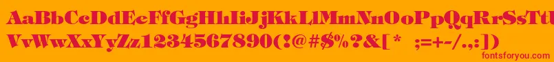 FatimaLiteBold Font – Red Fonts on Orange Background