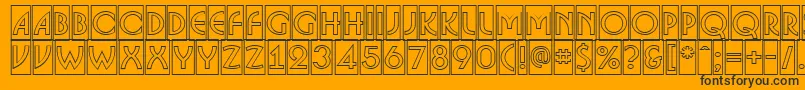 ABosanovacmotl Font – Black Fonts on Orange Background
