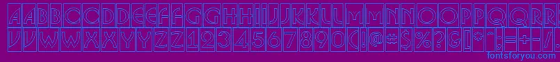 ABosanovacmotl Font – Blue Fonts on Purple Background