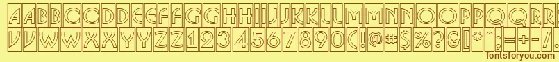 ABosanovacmotl Font – Brown Fonts on Yellow Background