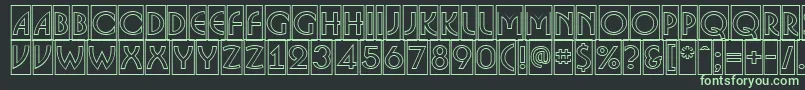 ABosanovacmotl Font – Green Fonts on Black Background