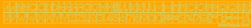 ABosanovacmotl Font – Green Fonts on Orange Background