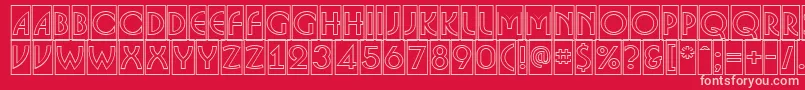ABosanovacmotl-Schriftart – Rosa Schriften auf rotem Hintergrund