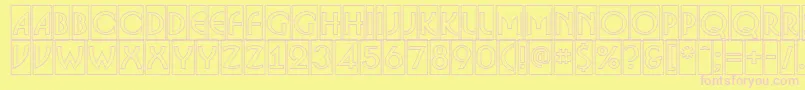 ABosanovacmotl Font – Pink Fonts on Yellow Background