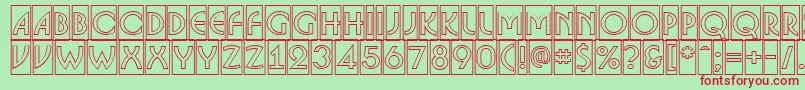 ABosanovacmotl Font – Red Fonts on Green Background