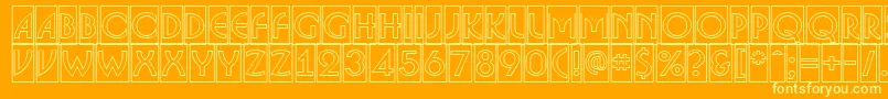 ABosanovacmotl Font – Yellow Fonts on Orange Background