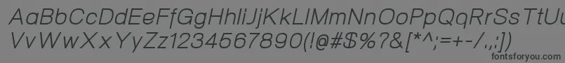 NeogramItalic Font – Black Fonts on Gray Background