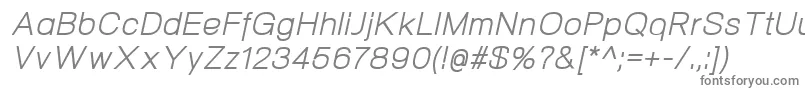 NeogramItalic Font – Gray Fonts on White Background