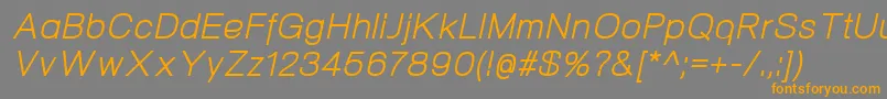 NeogramItalic Font – Orange Fonts on Gray Background