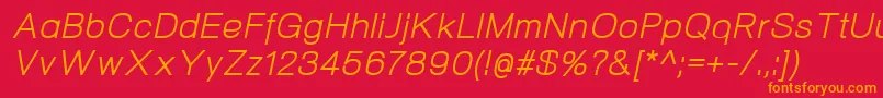 NeogramItalic Font – Orange Fonts on Red Background