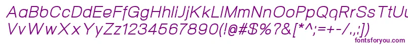 フォントNeogramItalic – 紫色のフォント