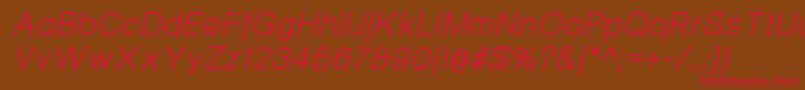NeogramItalic Font – Red Fonts on Brown Background