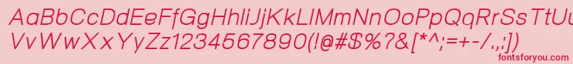 NeogramItalic Font – Red Fonts on Pink Background