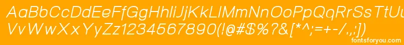 NeogramItalic Font – White Fonts on Orange Background