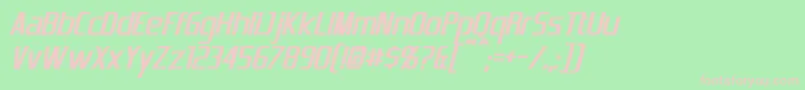 EmotionEngineBoldItalic Font – Pink Fonts on Green Background